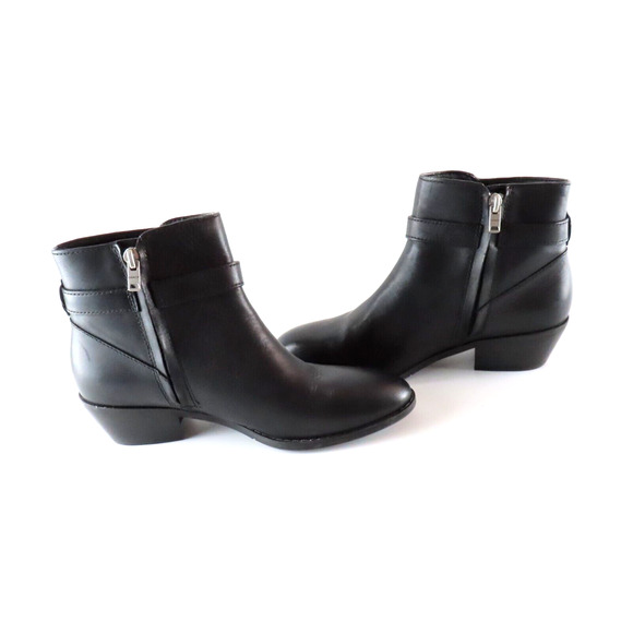 Coach Dylan Booties Boots Womens 6 Black Leather Ankle Preppy Equestrian Classic - Picture 5 of 8